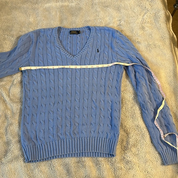 EUC WOMENS POLO RALPH LAUREN CABLE KNIT SWEATER LARGE - Picture 3 of 6